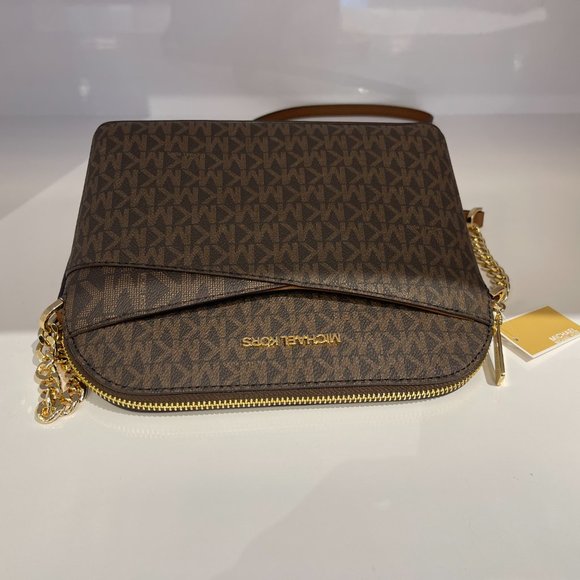 Michael Kors Jet Set Xcross Crossbody Bag MK Brown - Picture 7 of 14